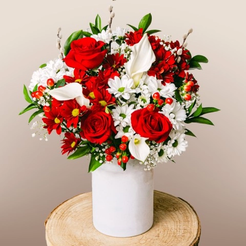 Roses Callas Chrysanthemums